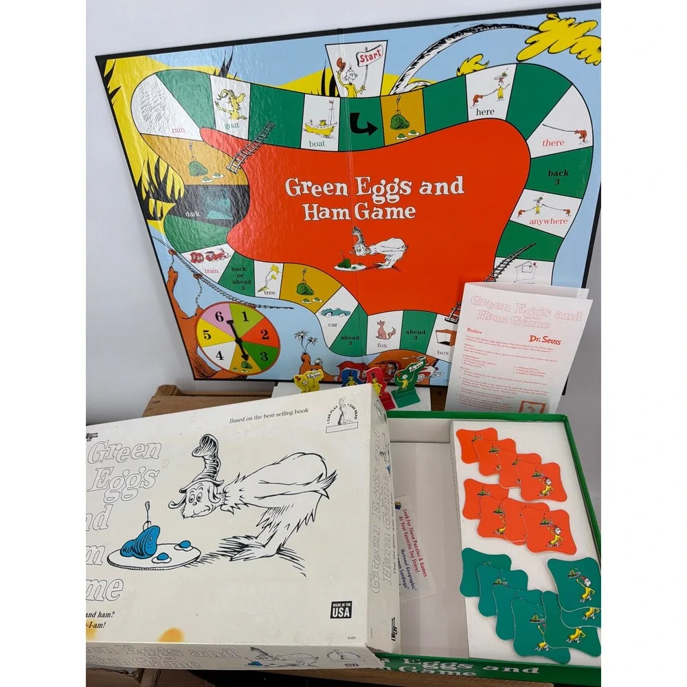 Dr Seuss Green Eggs and Ham Board Game University Games Vintage 1996 Complete
